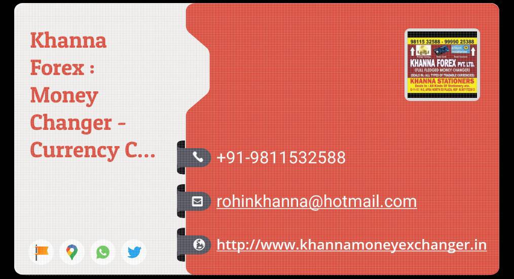 Khanna Forex : Money Changer - Currency Changer - Foreign Exchange - Money Transfer - Money Exchange - Currency Exchange NSP Pitampura's favicon